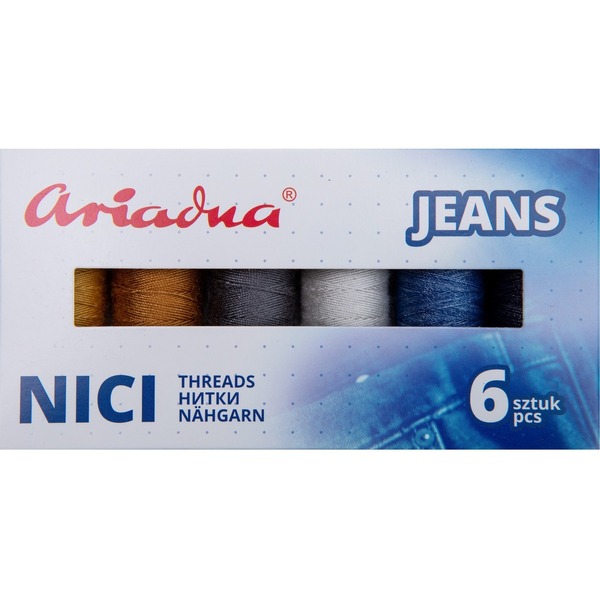 Набір ниток Zestaw Jeans, Talia 30/70, Nokton 80C/150, 6 кол (1111)