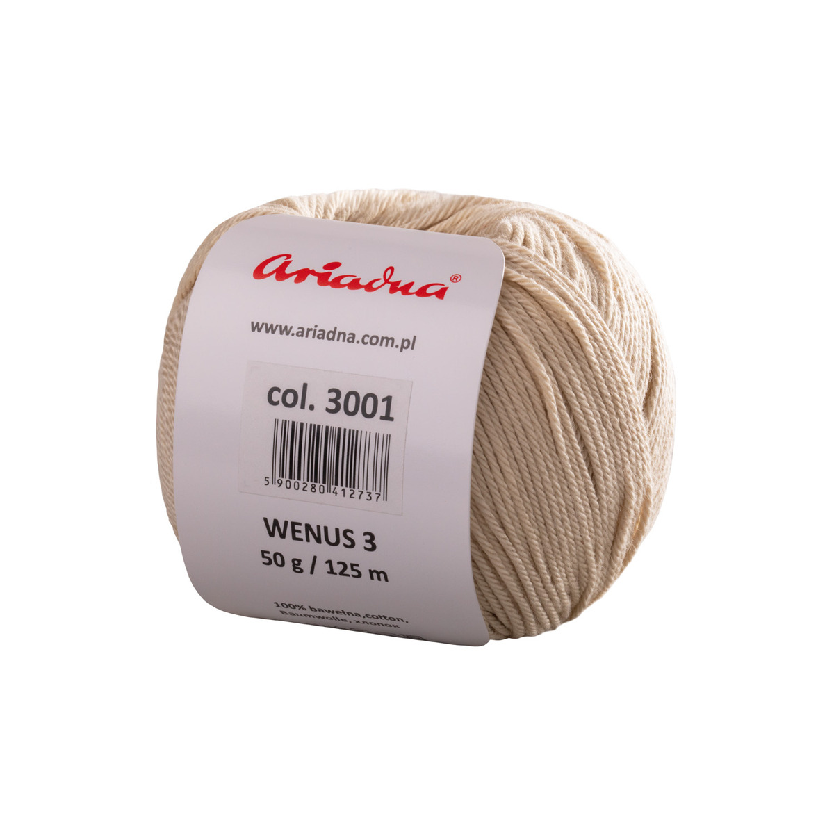 Нитки Wenus 3  50g (3001). Фото 2