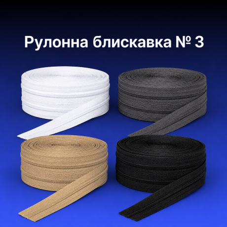 Рулонна блискавка № 3