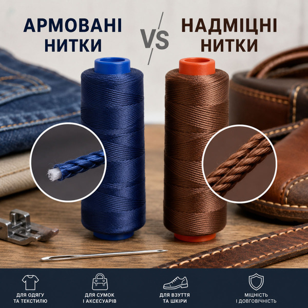 Армовані чи надміцні нитки: що краще обрати